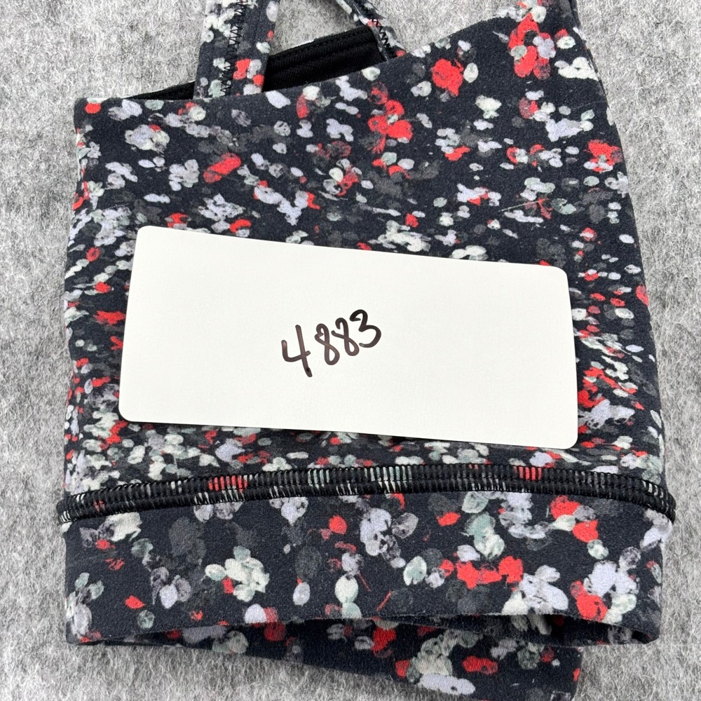 Lululemon Flow Y Bra Size 2 Confetti Print Black Red White Yoga Sports Bra - Picture 8 of 8